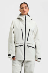 Women's Off White Multifunctional Waterproof Insulated Snow Jacket